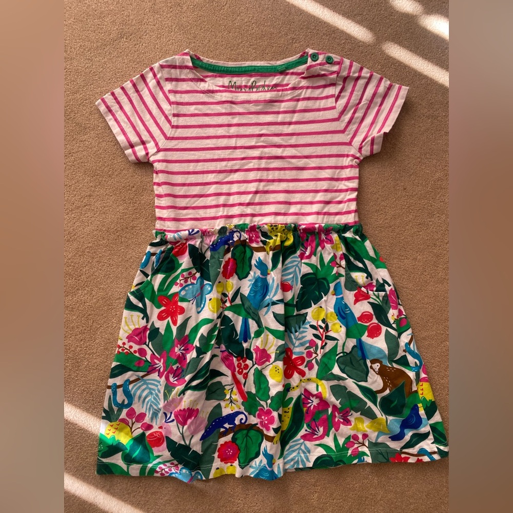 Mini boden flower dress 7/8 year